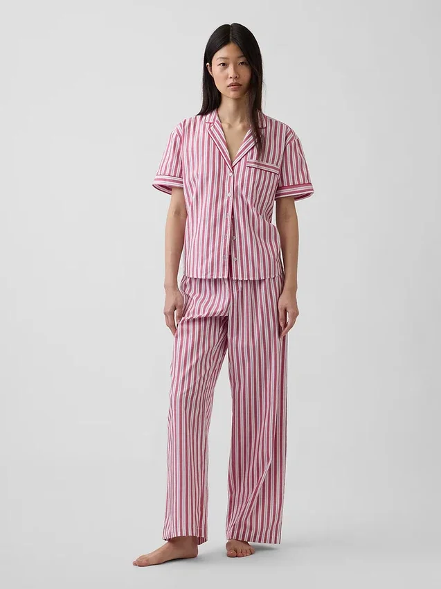 Pyjamaskjorte i poplin