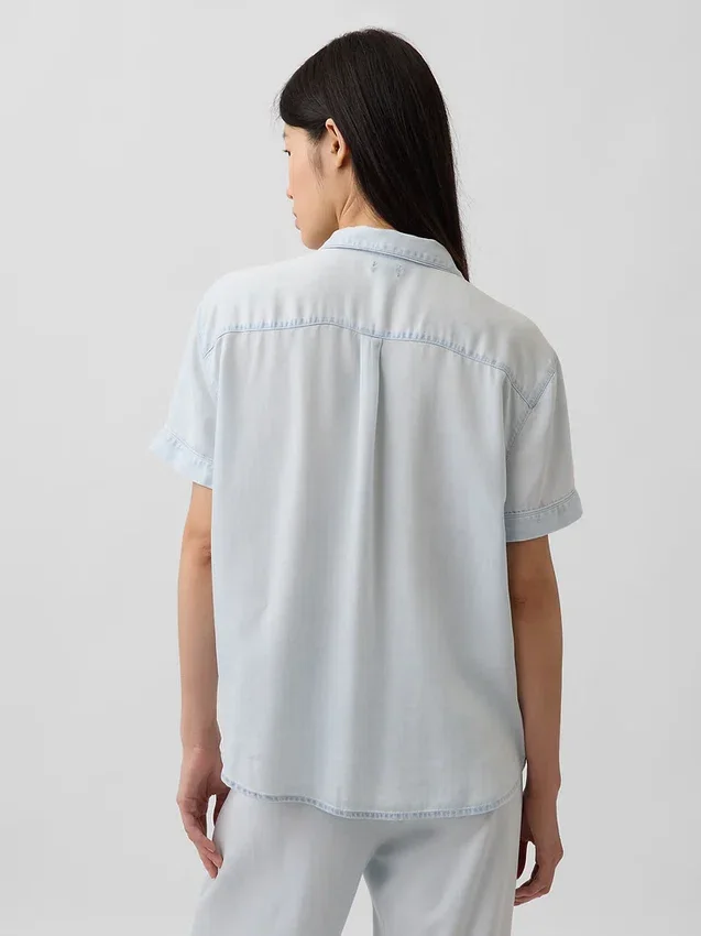 Pyjamaskjorte i poplin