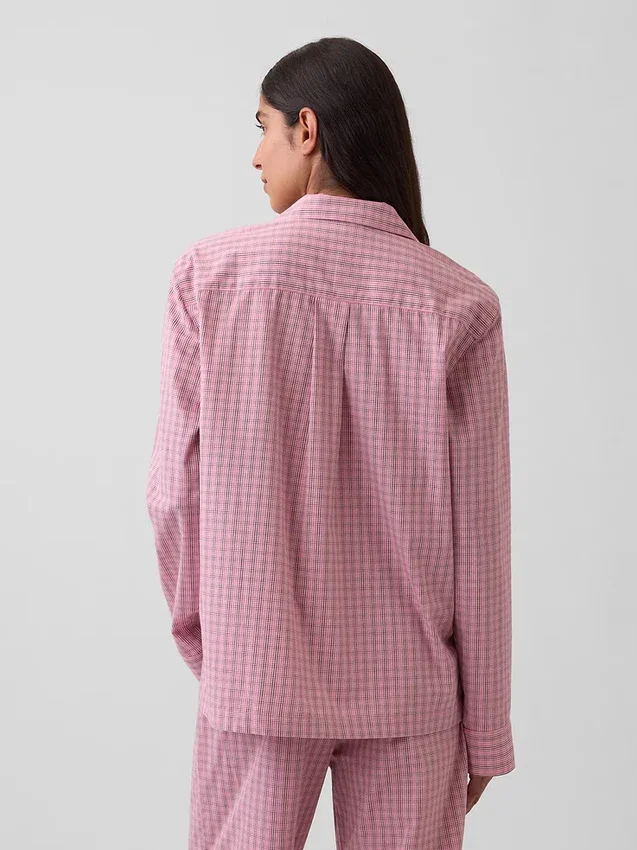 Pyjamaskjorte i poplin