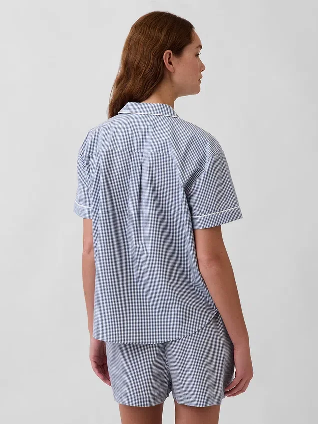 Pyjamaskjorte i poplin