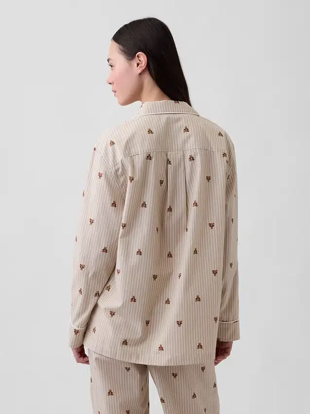 Pyjamaskjorte i poplin