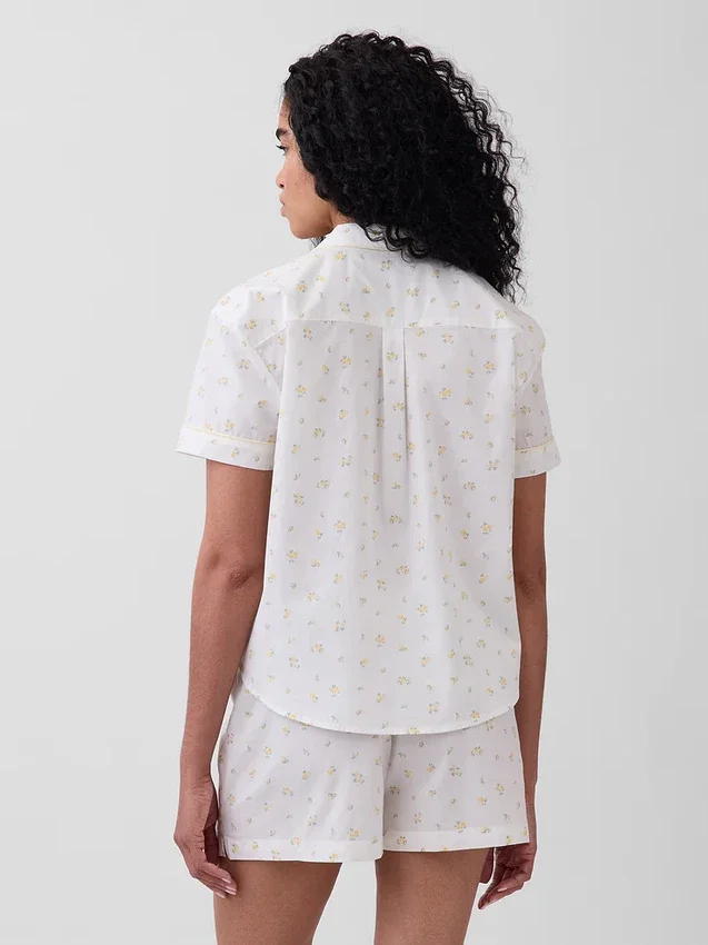 Pyjamaskjorte i poplin