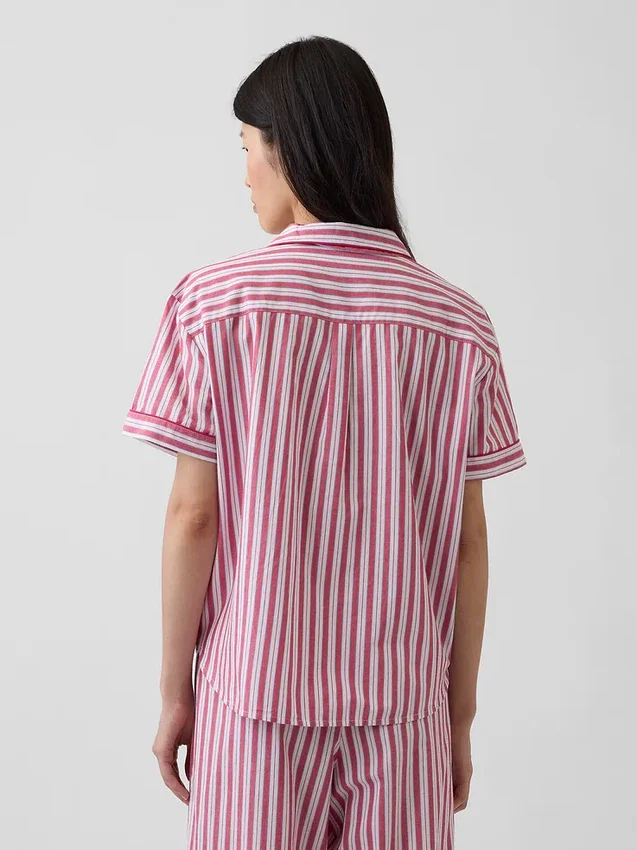 Pyjamaskjorte i poplin
