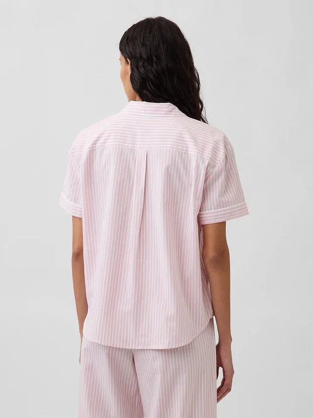 Pyjamaskjorte i poplin