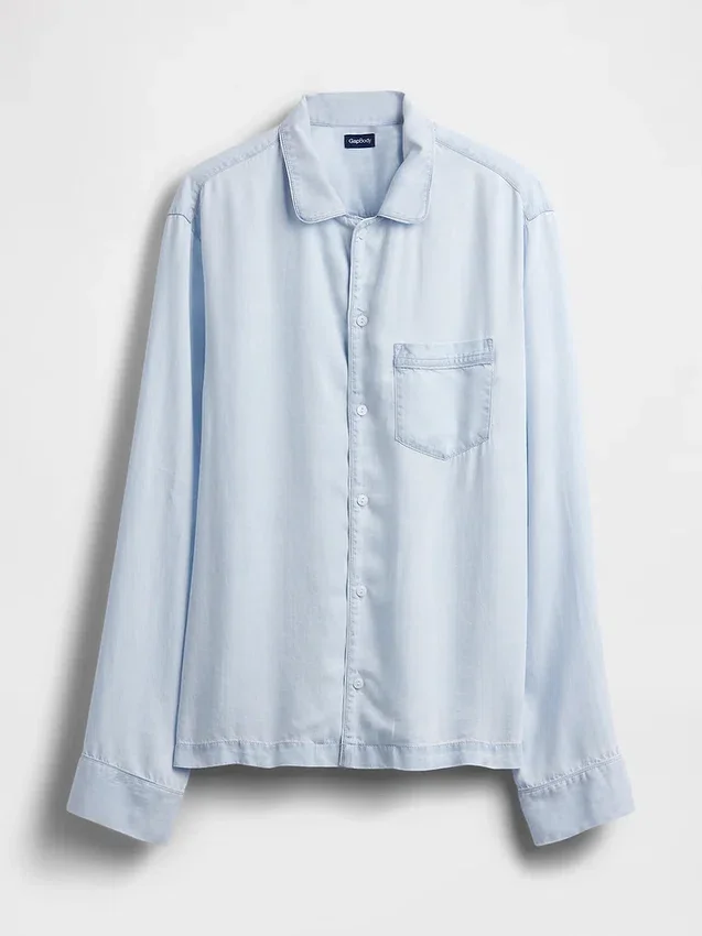 Pyjamaskjorte i poplin