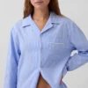 Pyjamaskjorte i poplin