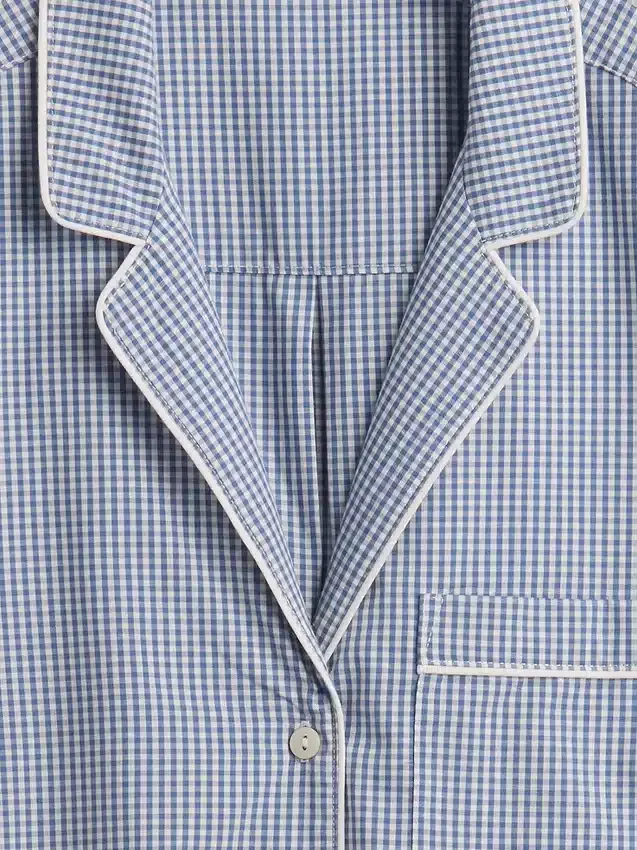 Pyjamaskjorte i poplin