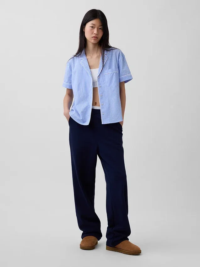 Pyjamaskjorte i poplin