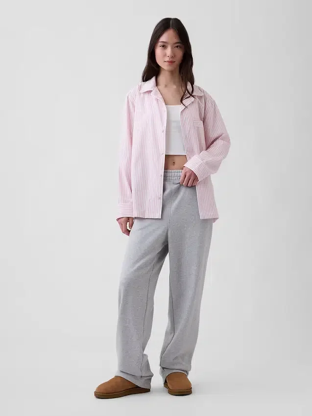 Pyjamaskjorte i poplin