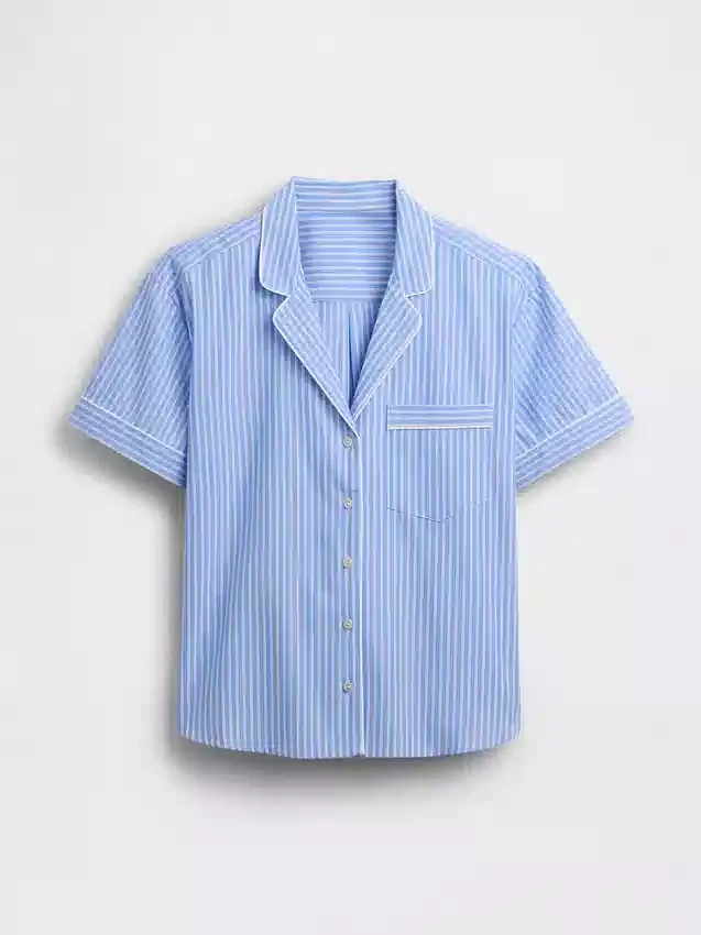 Pyjamaskjorte i poplin