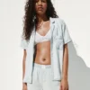 Pyjamaskjorte i poplin
