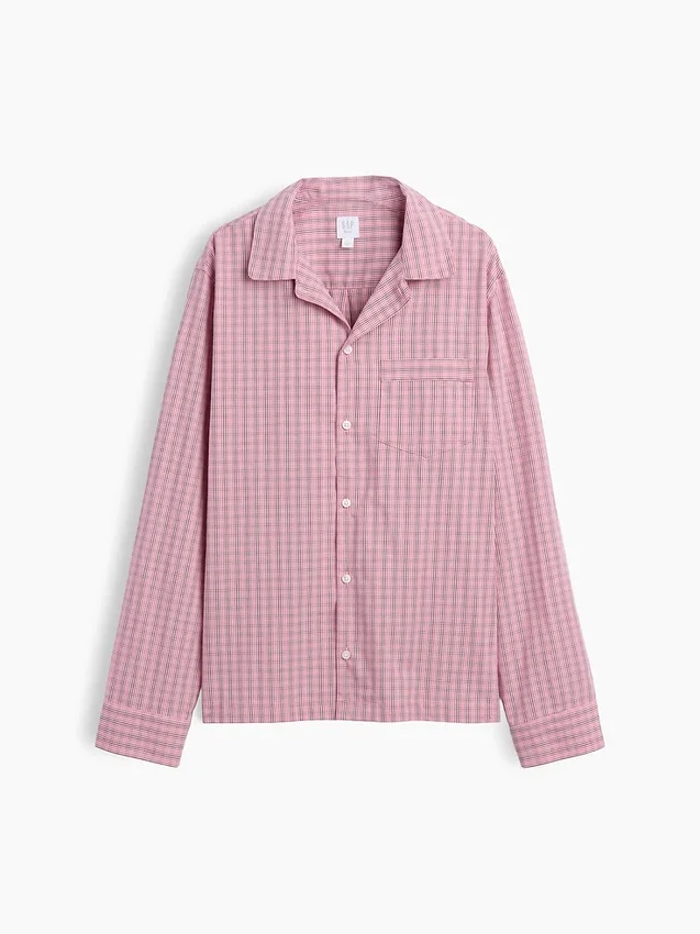 Pyjamaskjorte i poplin