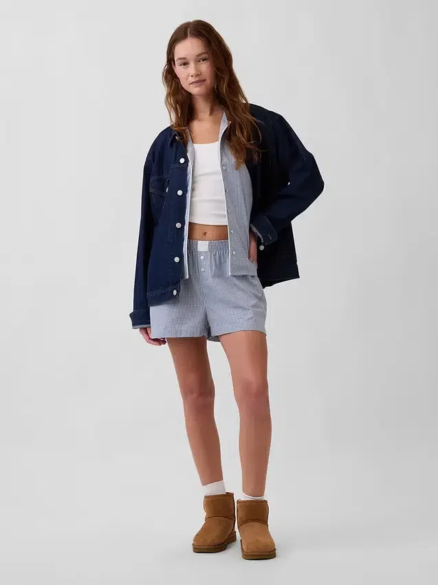 Pyjamaskjorte i poplin