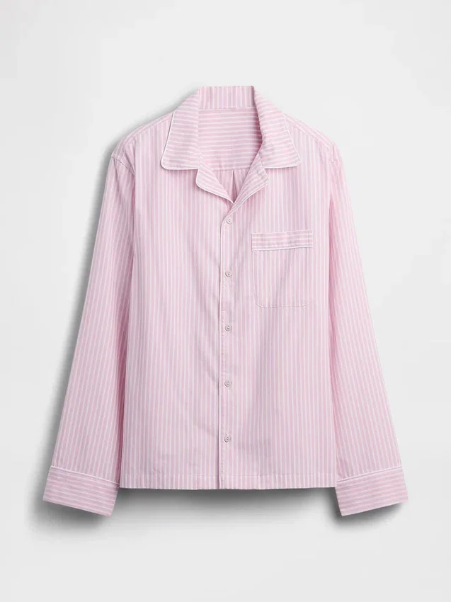 Pyjamaskjorte i poplin