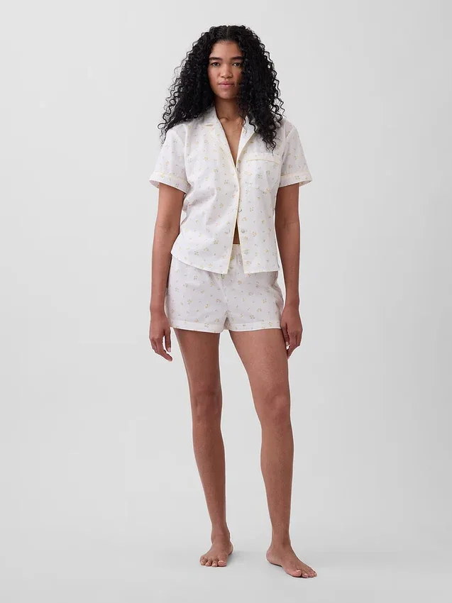 Pyjamaskjorte i poplin