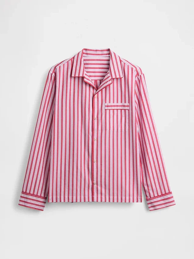 Pyjamaskjorte i poplin