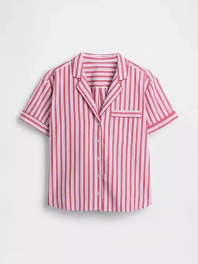 Pyjamaskjorte i poplin