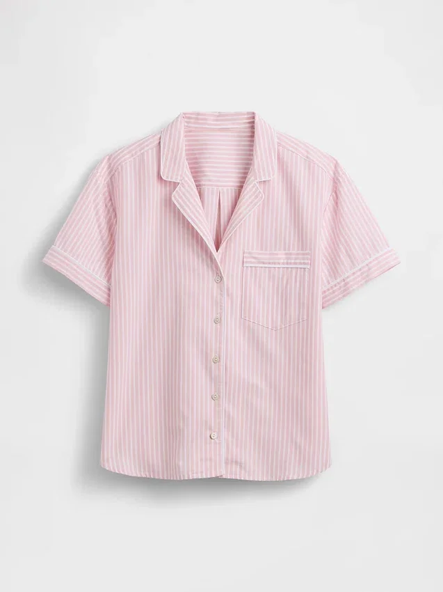 Pyjamaskjorte i poplin