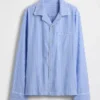 Pyjamaskjorte i poplin