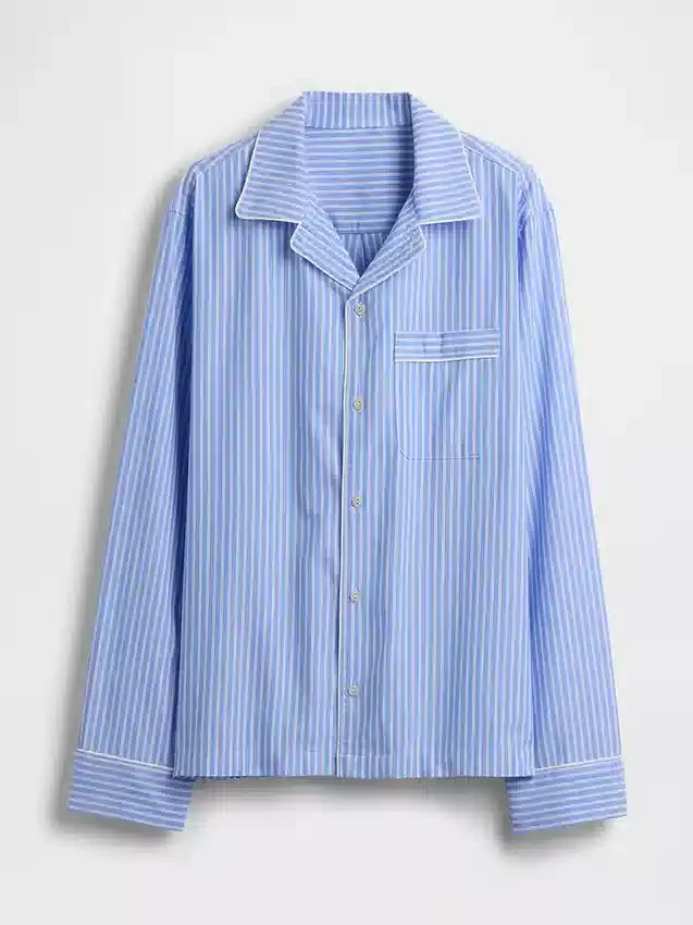 Pyjamaskjorte i poplin