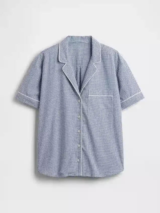 Pyjamaskjorte i poplin