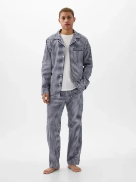 Pysjamaser i poplin for voksne
