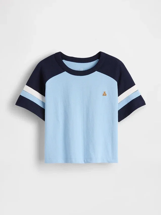 Raglan-fotball-T-skjorte for Baby og Småbarn