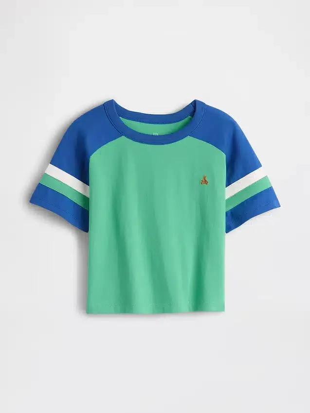 Raglan-fotball-T-skjorte for Baby og Småbarn