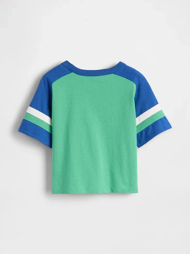 Raglan-fotball-T-skjorte for Baby og Småbarn
