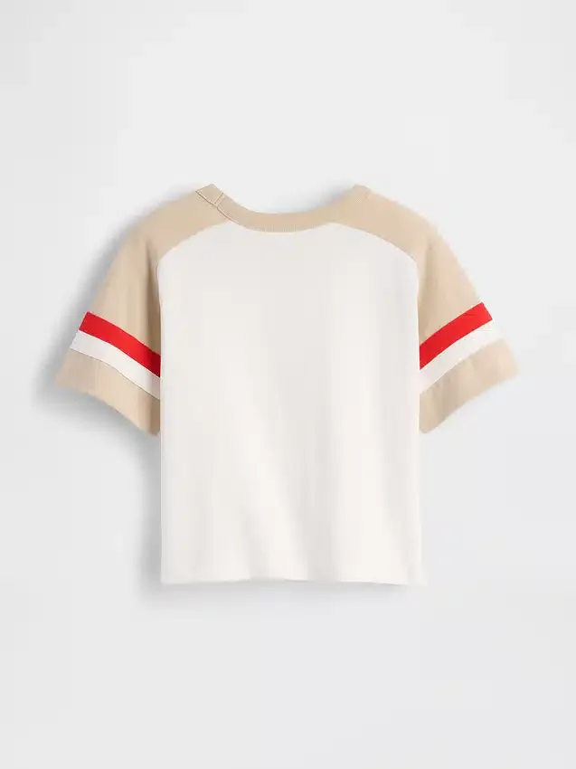Raglan-fotball-T-skjorte for Baby og Småbarn