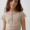 Raglan-henley-T-skjorte for barn