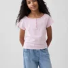 Raglan-henley-T-skjorte for barn