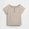 Raglan-henley-T-skjorte for barn