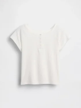 Raglan-henley-T-skjorte for barn