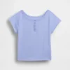 Raglan-henley-T-skjorte for barn