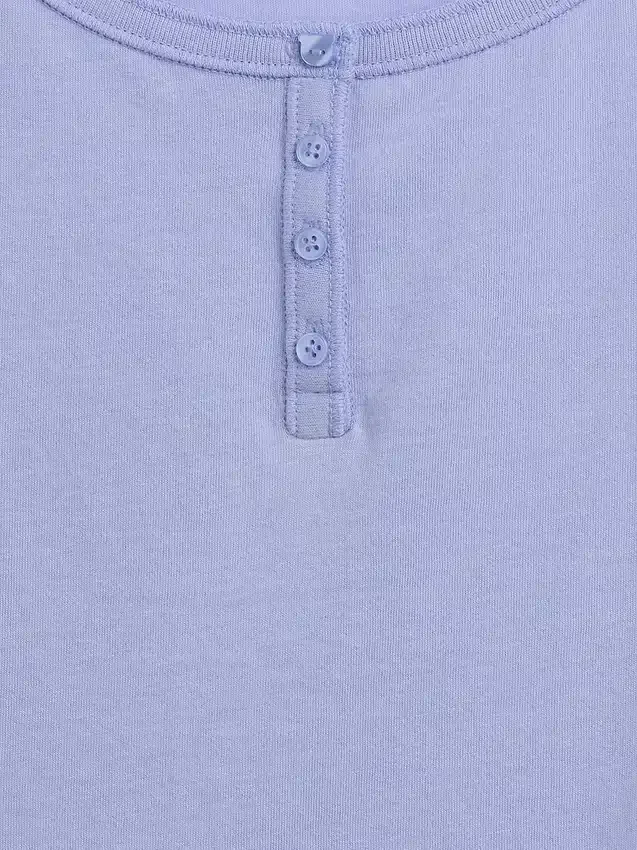 Raglan-henley-T-skjorte for barn