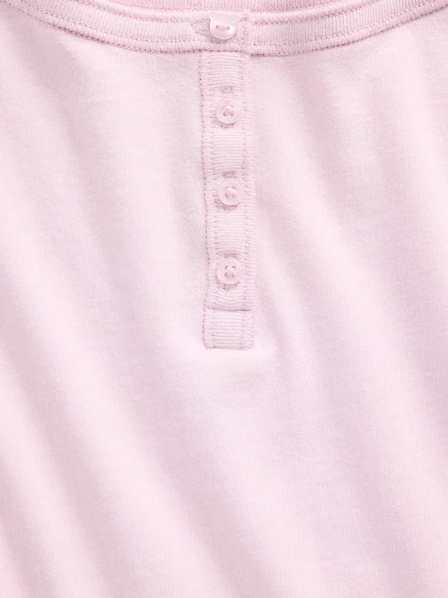 Raglan-henley-T-skjorte for barn