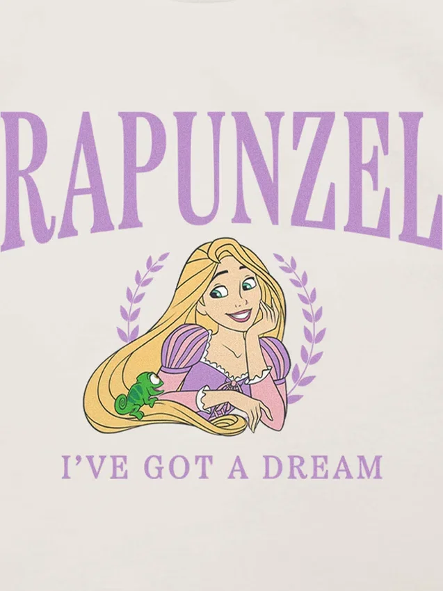 Rapunzel-T-skjorte med trykk for småbarn