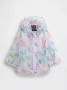 Regnjakke med sommerfuglemotiv for Baby og Småbarn