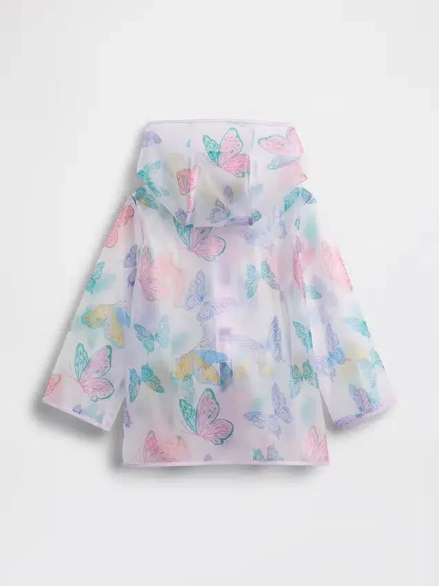 Regnjakke med sommerfuglemotiv for Baby og Småbarn