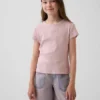 Ribbet T-skjorte for barn