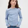 Ribbet T-skjorte for barn