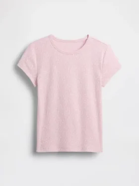 Ribbet T-skjorte for barn