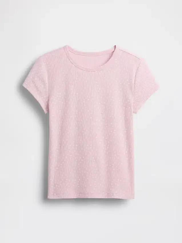 Ribbet T-skjorte for barn