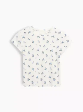 Ribbet T-skjorte for barn