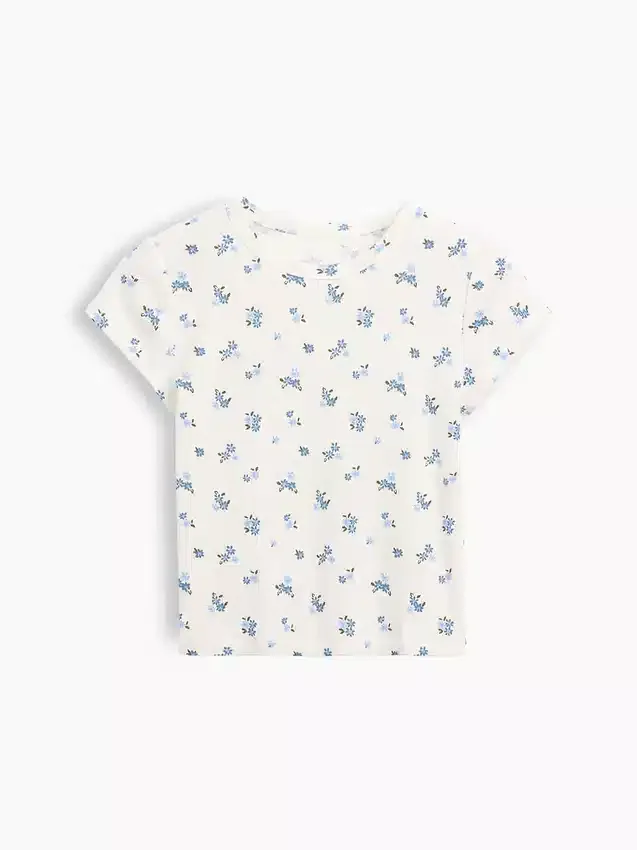 Ribbet T-skjorte for barn
