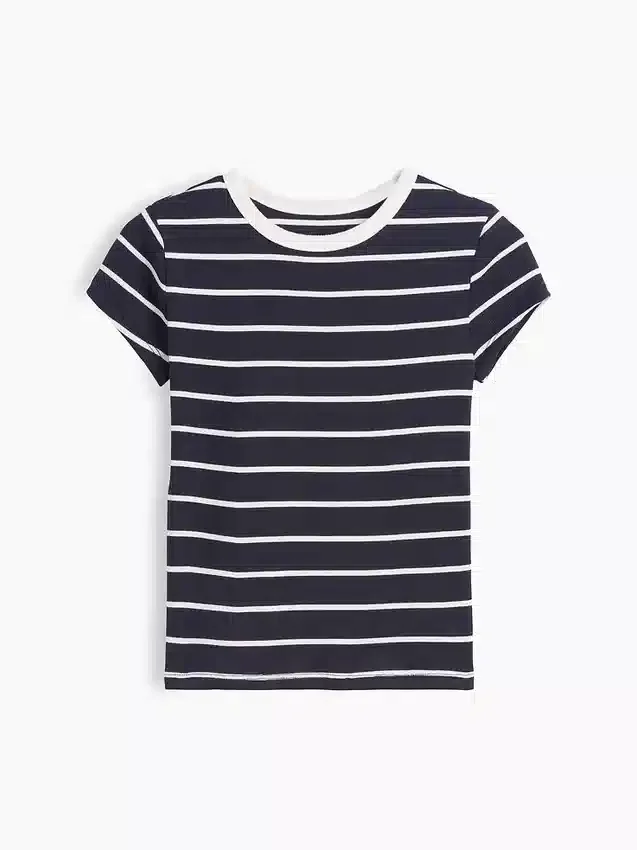Ribbet T-skjorte for barn