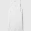 Ribbet tank-top (2-pakning)