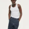 Ribbet tank-top (2-pakning)