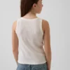 Ribbet tank-top med rund hals for barn